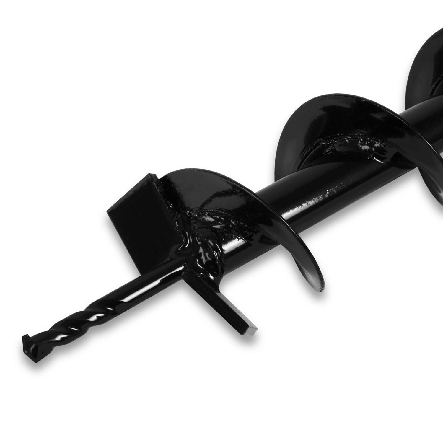 EBERTH Erdbohrer, 80mm Durchmesser, 800mm Länge, Aufnahme 20mm, aus lackiertem Stahl.