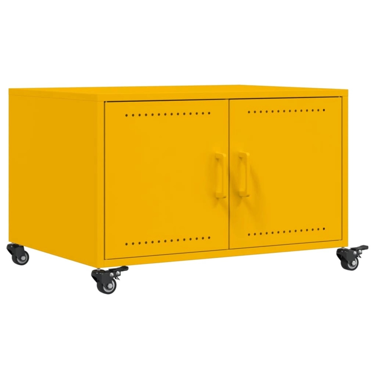 vidaXL Couchtisch Senfgelb 68x50x43,5 cm Kaltgewalzter Stahl 846689 günstig online kaufen