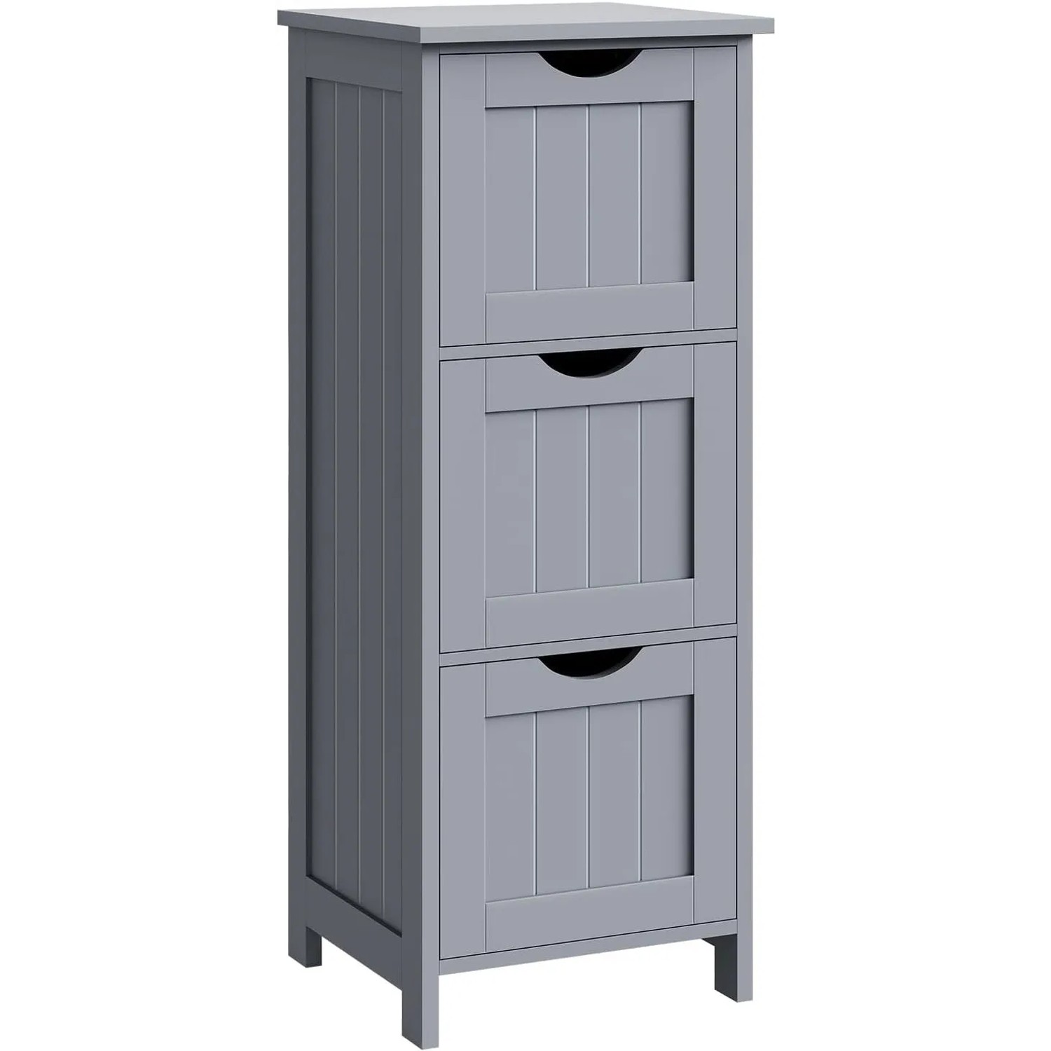 WOLTU Kommode Badezimmerschrank mit 3 Schubladen Mehrzweckschrank 32x81x30 cm
