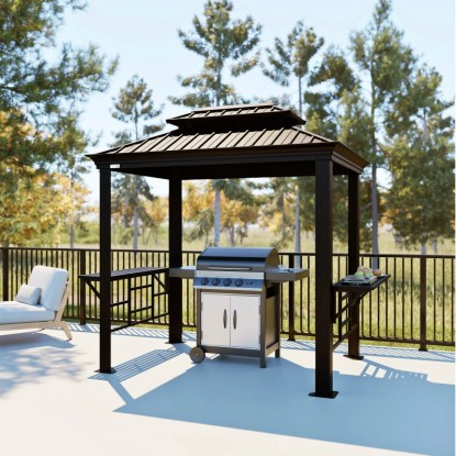 Sojag Grillpavillon Messina BBQ Aluminium 179 cm x 292 cm x 262 cm Anthrazit