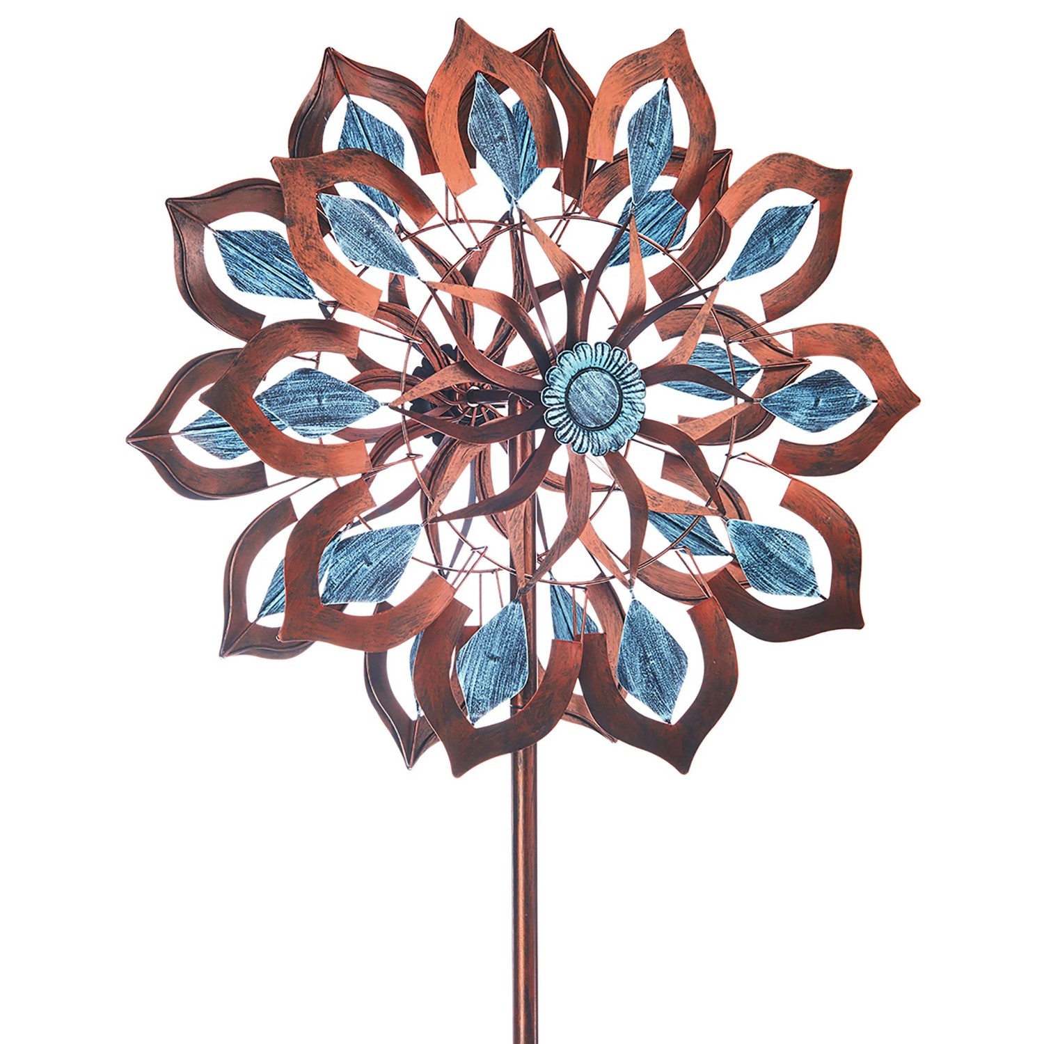 Kobolo Windrad Gartenstecker Dekostecker Windspiel XXL FIORE