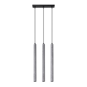 Sollux Pastelo Pendelleuchte mit 3 Beton-Lampenschirmen, moderne Lampe für Wohnzimmer & Esszimmer.