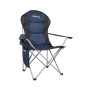 Blauer 24MOVE Campingstuhl, faltbar, gepolstert mit Tragetasche, bis 150kg belastbar.