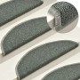 vidaXL Stufenmatten 15 Stk 56x17x3 cm Dunkelgrün Halbrund 322360_2