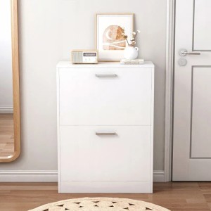 Rebiko Schuhschrank Weiß Garderobe Schuhregal Kommode Modern Loft 60 cm