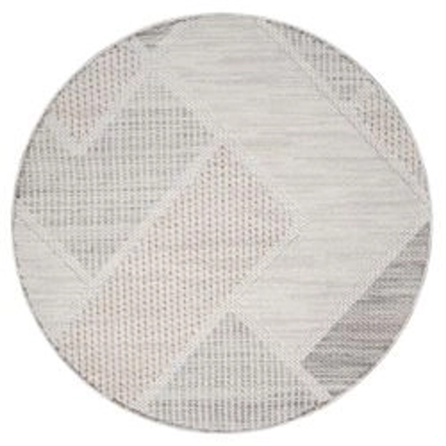 payé Teppich Linda 77 Kurzflor Rund 160x160 cm Terra Geo-Muster