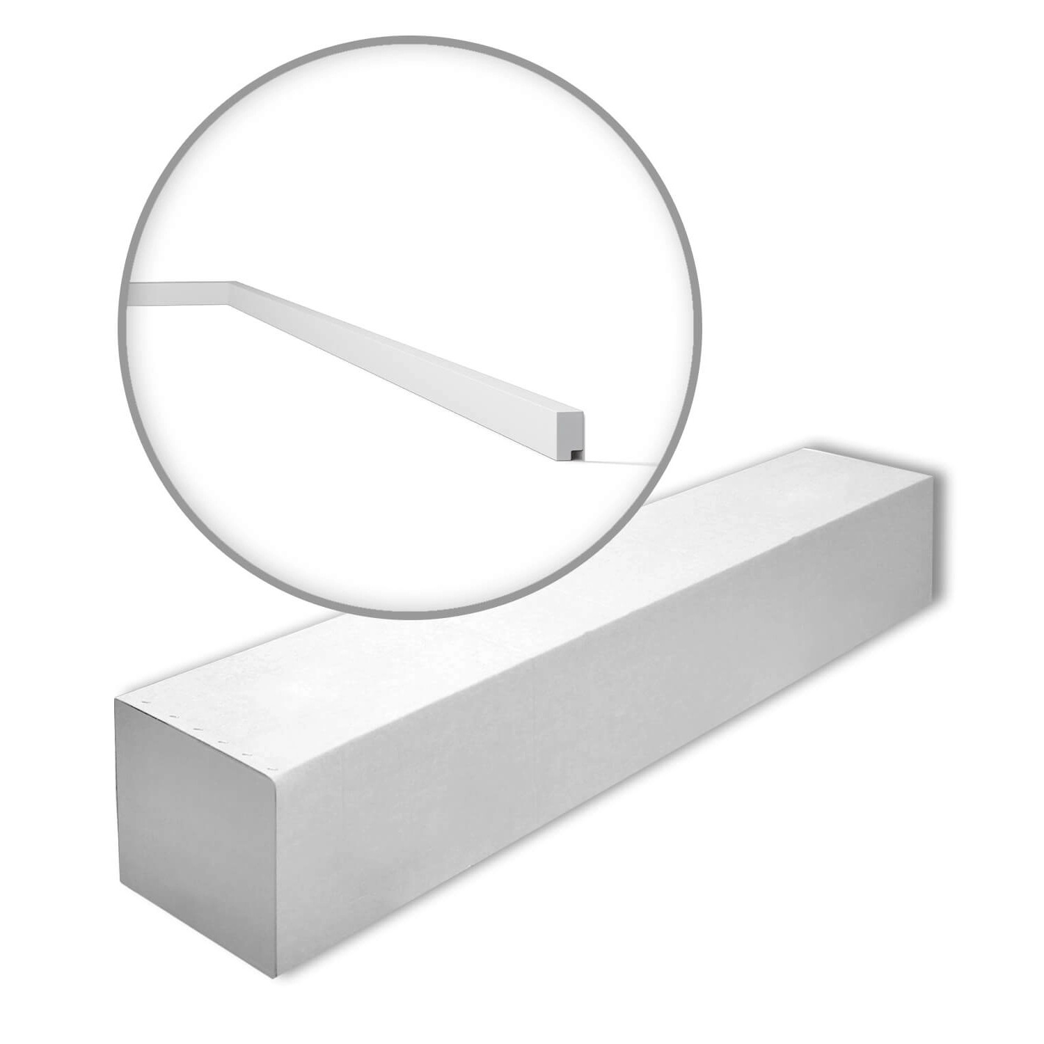 NOEL & MARQUET NMC FL11-Box WALLSTYL Sockelleisten 1 Karton Set mit 34 Stuckleisten 68 m Weiß
