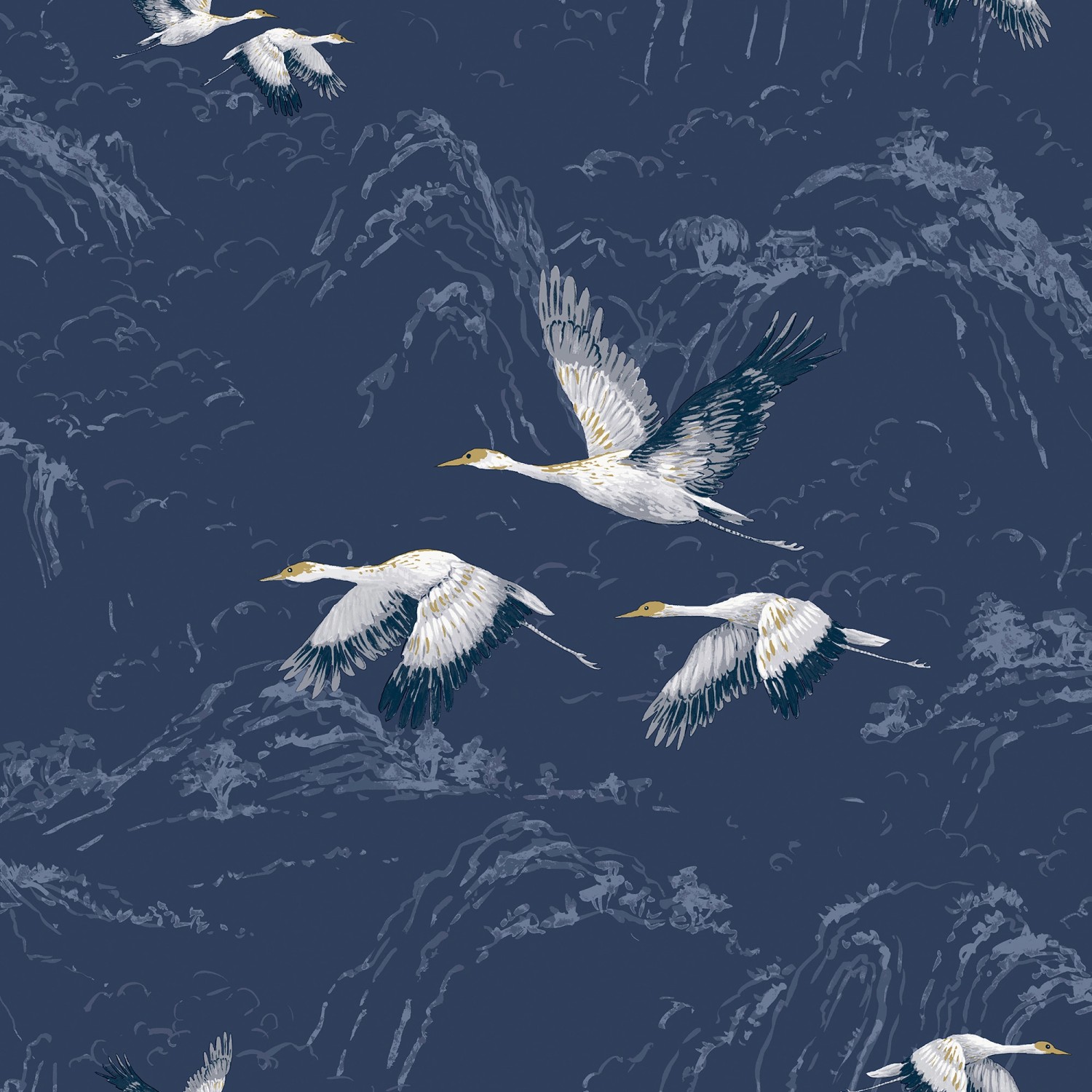 Laura Ashley Vliestapete Animalia Midnight 10,05 x 0,52 m