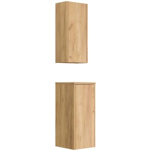 Posseik Badschrank-Set Limes, 2-teilig, Eiche Gold, zur Wandmontage. Badmöbel für mehr Stauraum im Badezimmer.