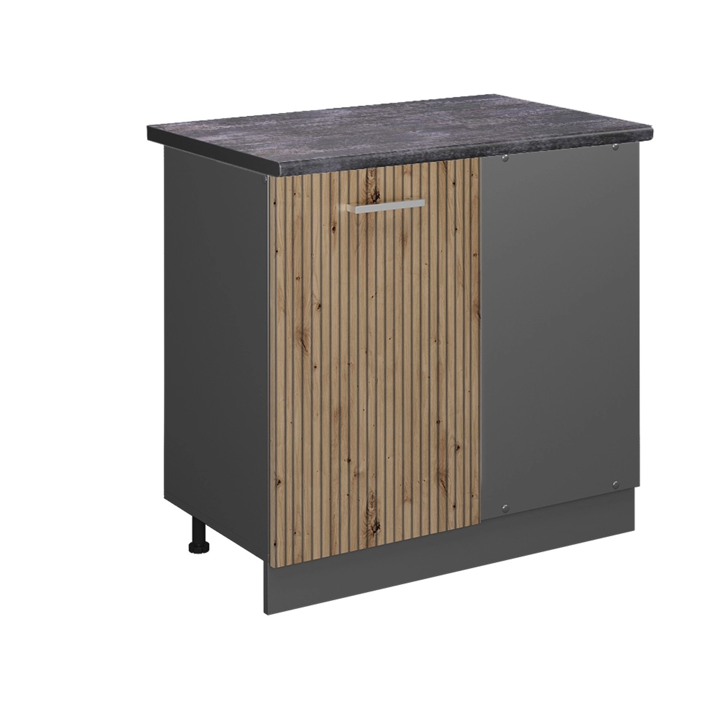 Vicco Eckunterschrank R-Line Artisan-Eiche/Anthrazit 86 cm AP Anthrazit