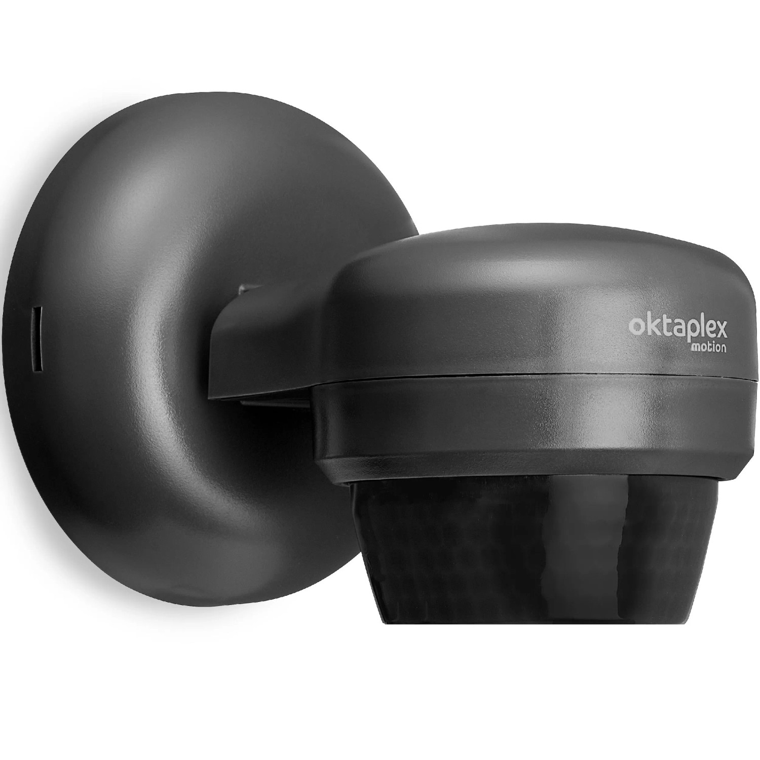 Oktaplex Mia Decken-Bewegungsmelder Aufputz Wand 360° PIR 10 m Innen Außen IP65 LED 230V Anthrazit Blende Schwarz