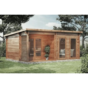 Carlsson Gartenhaus Orkus-44 aus Holz, imprägniert, mit Pultdach, 520x391 cm.