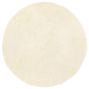 vidaXL Teppich Shaggy Hochflor NAVARRA Creme 240x240 cm Polyester 4102927