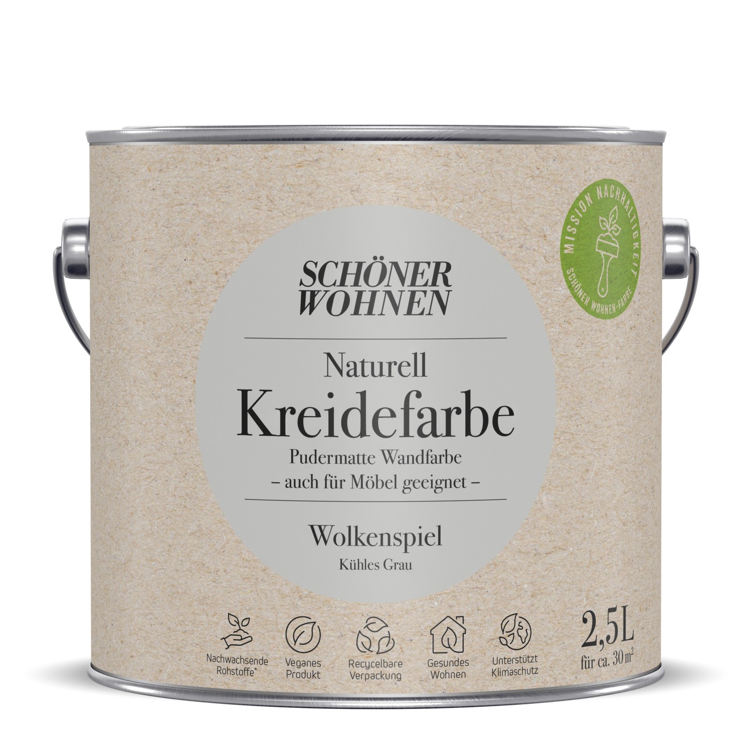 Schöner Wohnen Naturell Kreidefarbe Wolkenspiel 2,5 l