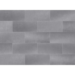 Click-Vinylboden in Steinoptik, Fliese Valencia Grau mittel. Designboden für Bad, Küche & Wohnräume.