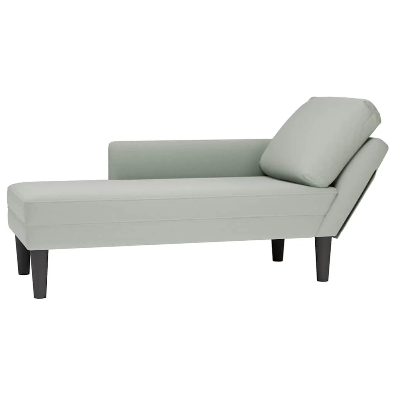 vidaXL Chaiselongue mit Kissen und Rechter Armlehne Hellgrau Samt 4009807