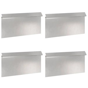 vidaXL Schneckenzaun 4 Stk Silber 50 x 3,5 x 25 cm Edelstahl 874850