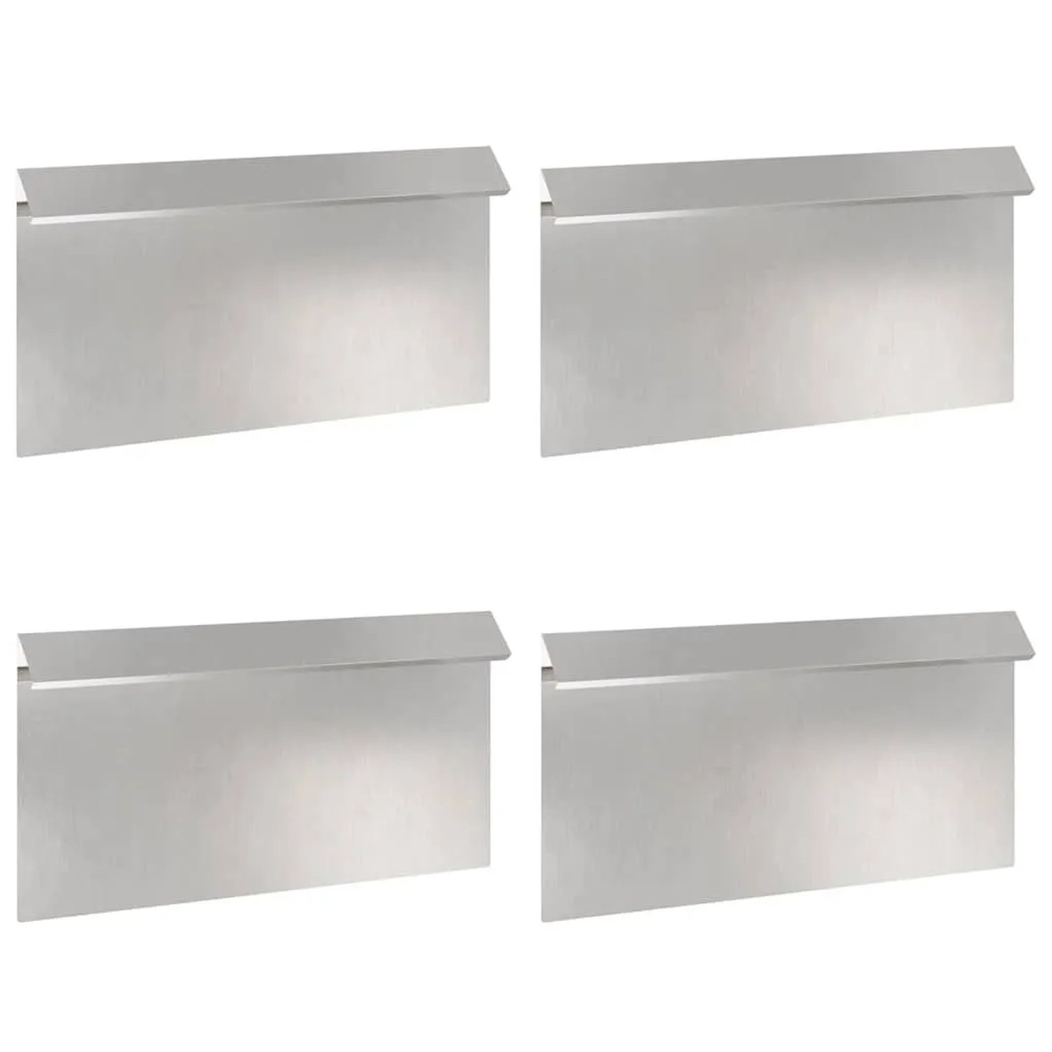 vidaXL Schneckenzaun 4 Stk Silber 50 x 3,5 x 25 cm Edelstahl 874850