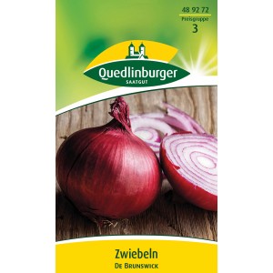 Quedlinburger Zwiebel 'De Brunswick', rote Zwiebeln, Gemüsesamen für den Freilandanbau.