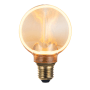 ENOVALITE LED Filament Leuchtmittel CIRCLE, E27, dimmbar, warmweiß, Bernstein Leuchtkreis Design.