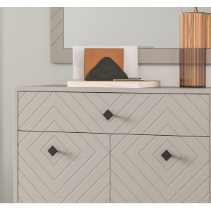 Inn.Furn Garderoben-Set 2-teilig Sand 80 cm mit Fräsungen Apunti