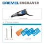 Dremel 290-3 Gravierer Hobby Edition mit Zubehör wie Schablonen und Gravierspitzen.