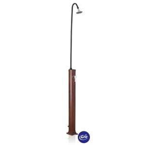 Gre Solardusche in Holzoptik, 9 l Tankvolumen, für Garten und Pool.