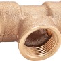 Gewinde-T-Stück aus Rotguss, 24,1 mm (Rp 3/4) für Sanitär- und Heizungsinstallationen.