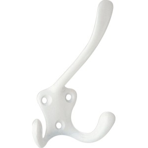 Weißer Wandhaken 1131 aus Metall für einfache Montage.