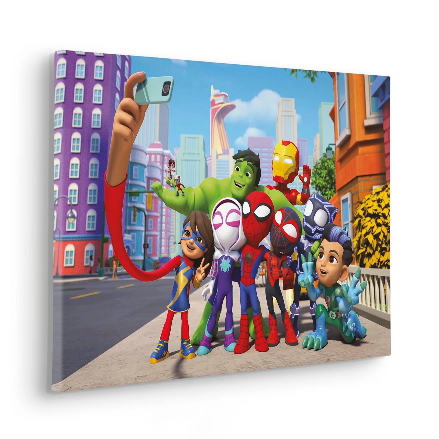 Komar Keilrahmen Spiderman Glowy Spideys 40 cm x 60 cm günstig online kaufen