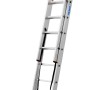 Krause Tribilo Vielzweckleiter 3x9 Sprossen, aus Aluminium, als Anlege-, Schiebe- und Stehleiter nutzbar.