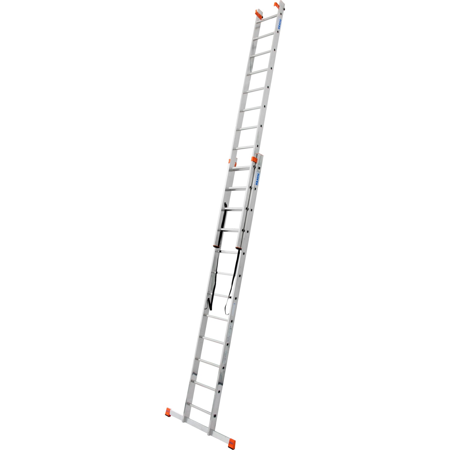 Krause Tribilo Vielzweckleiter 3x9 Sprossen, aus Aluminium, als Anlege-, Schiebe- und Stehleiter nutzbar.