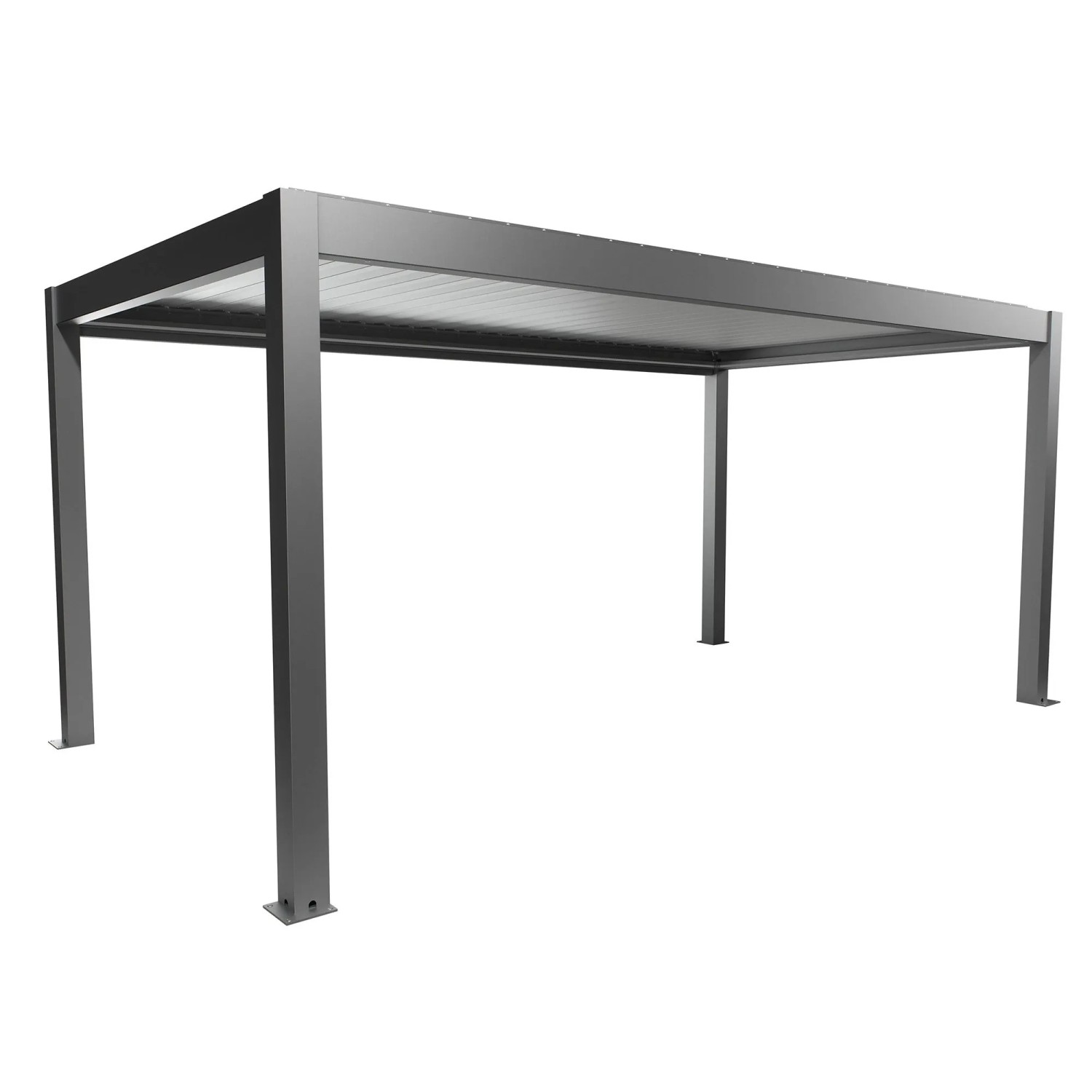 Biohort Pergola 5,5 m x 3 m Quarzgrau-Metallic/Weiß