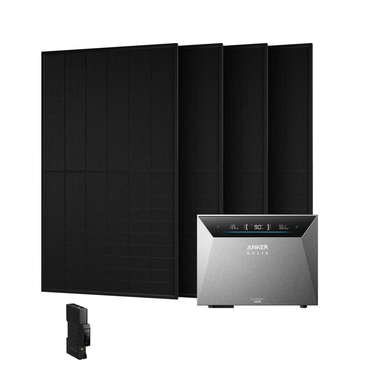 Anker SOLIX Balkonkraftwerk 1.920 Wp Mit Solarbank 4 E5000 Pro Smart Meter Gen 2 Und 4 BC Modulen