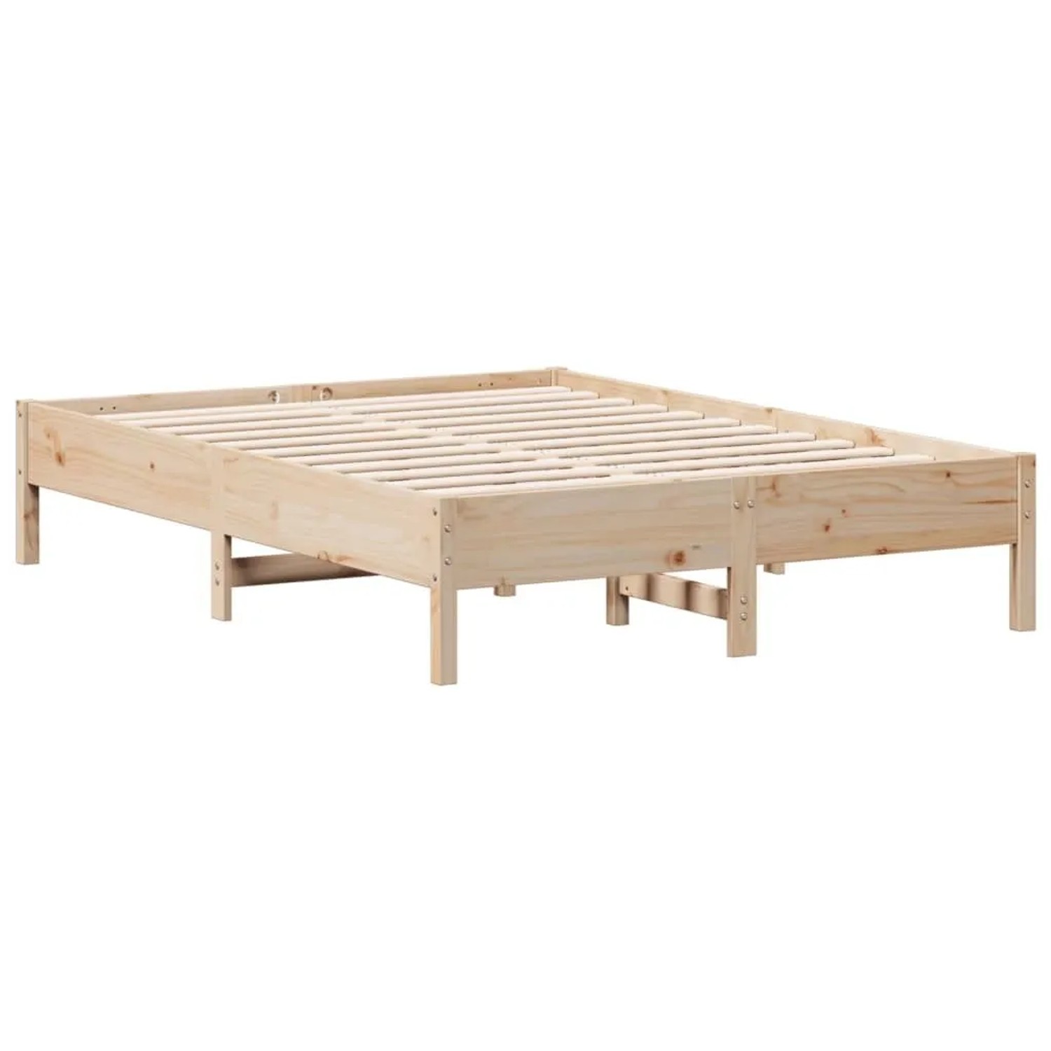 vidaXL Massivholzbett ohne Matratze 135x190 cm Kiefernholz 842718 günstig online kaufen