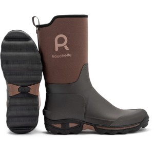 Brauner Cleangard Halbstiefel aus Neopren mit robuster, selbstreinigender Sohle für Gartenbekleidung.