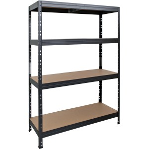 Ar Shelving Schwerlastregal, Steckregal mit 4 Böden, 180x120x45cm, Anthrazit.
