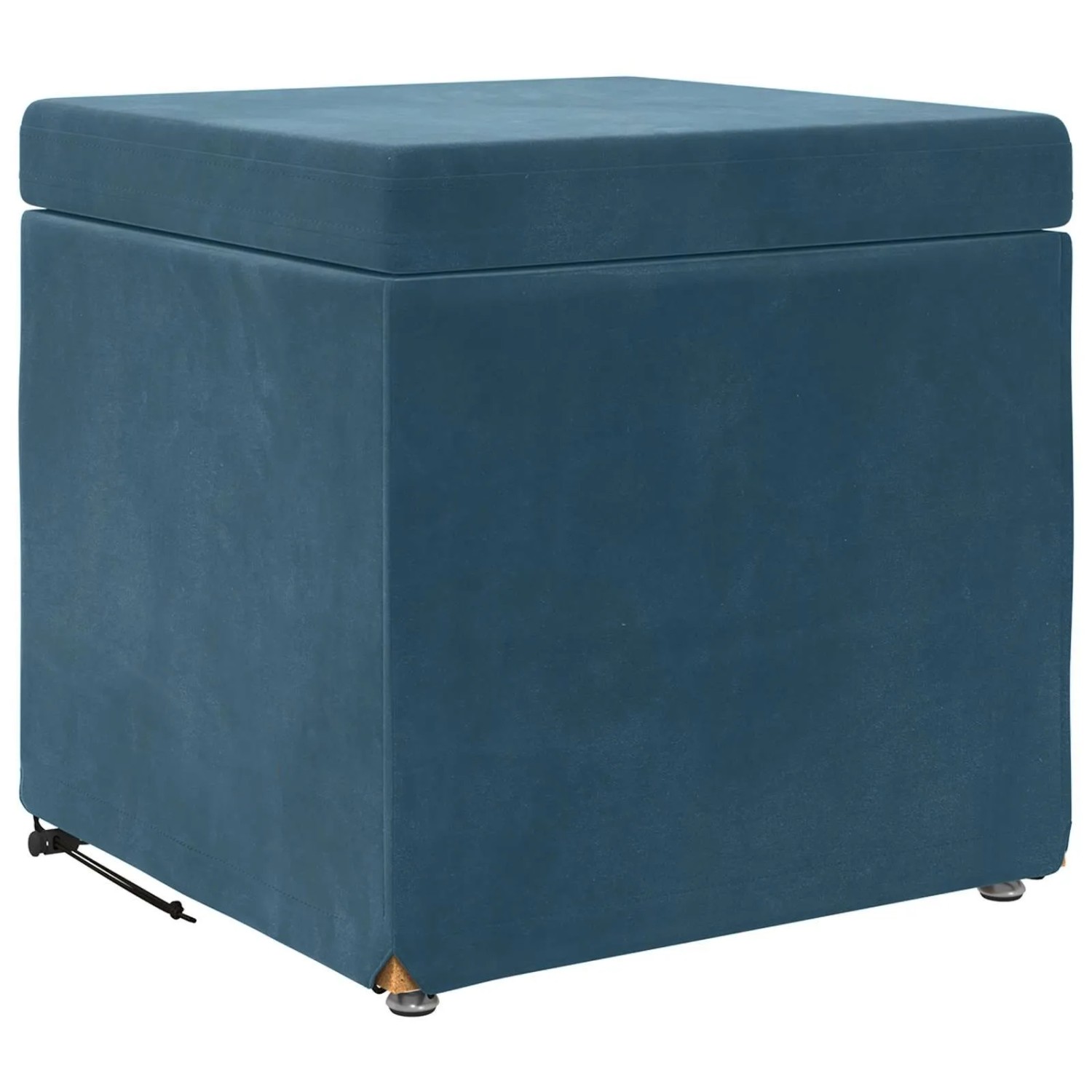 vidaXL Hocker Blau 41 x 41 x 40 cm Samt und Engineering Holz 876749