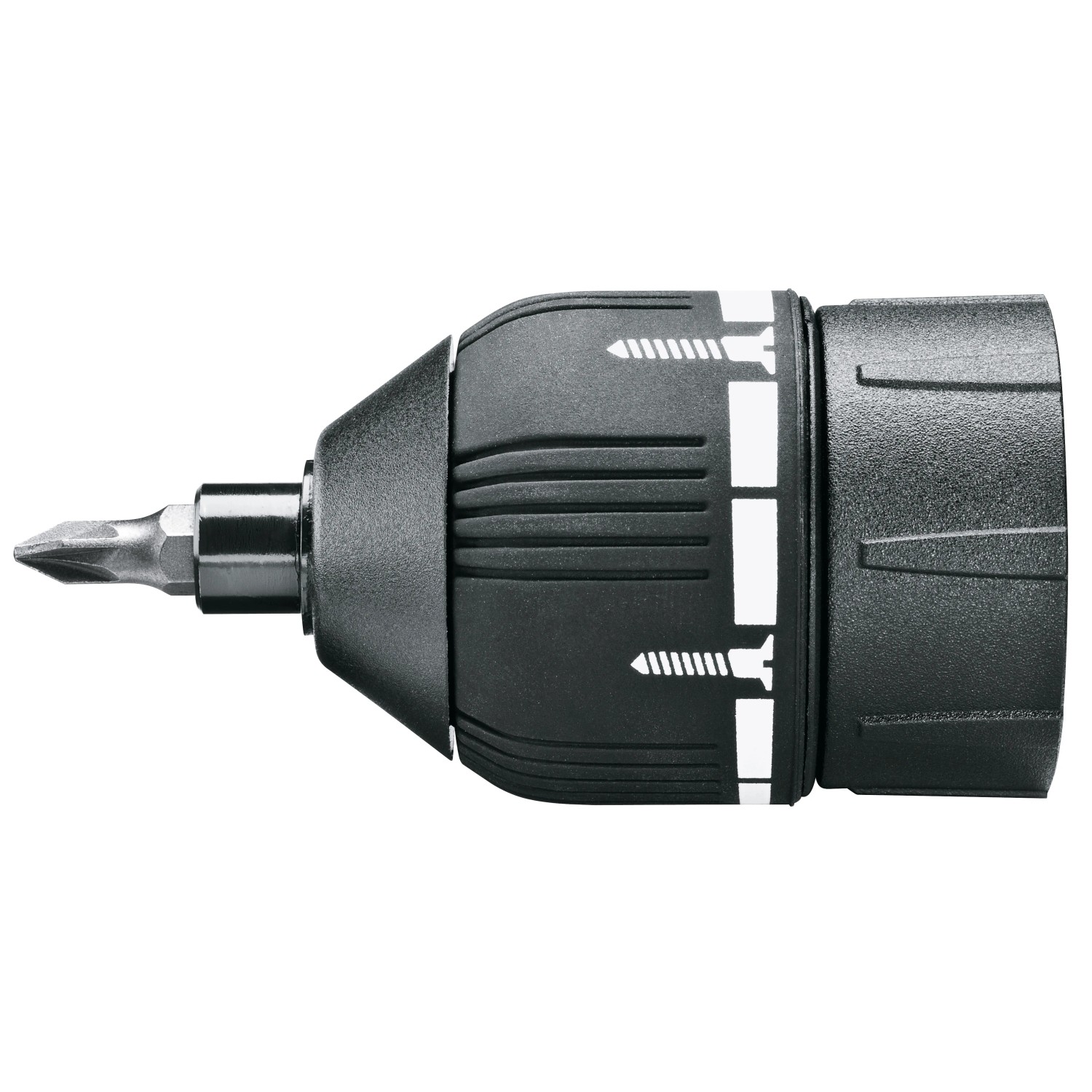 Bosch Drehmoment-Aufsatz Ixo für präzises Schrauben, Detailaufnahme.