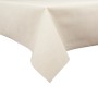 Cremefarbene Sensalux Vlies-Tischdecke (1,18 x 2,5 m) auf einem Tisch.