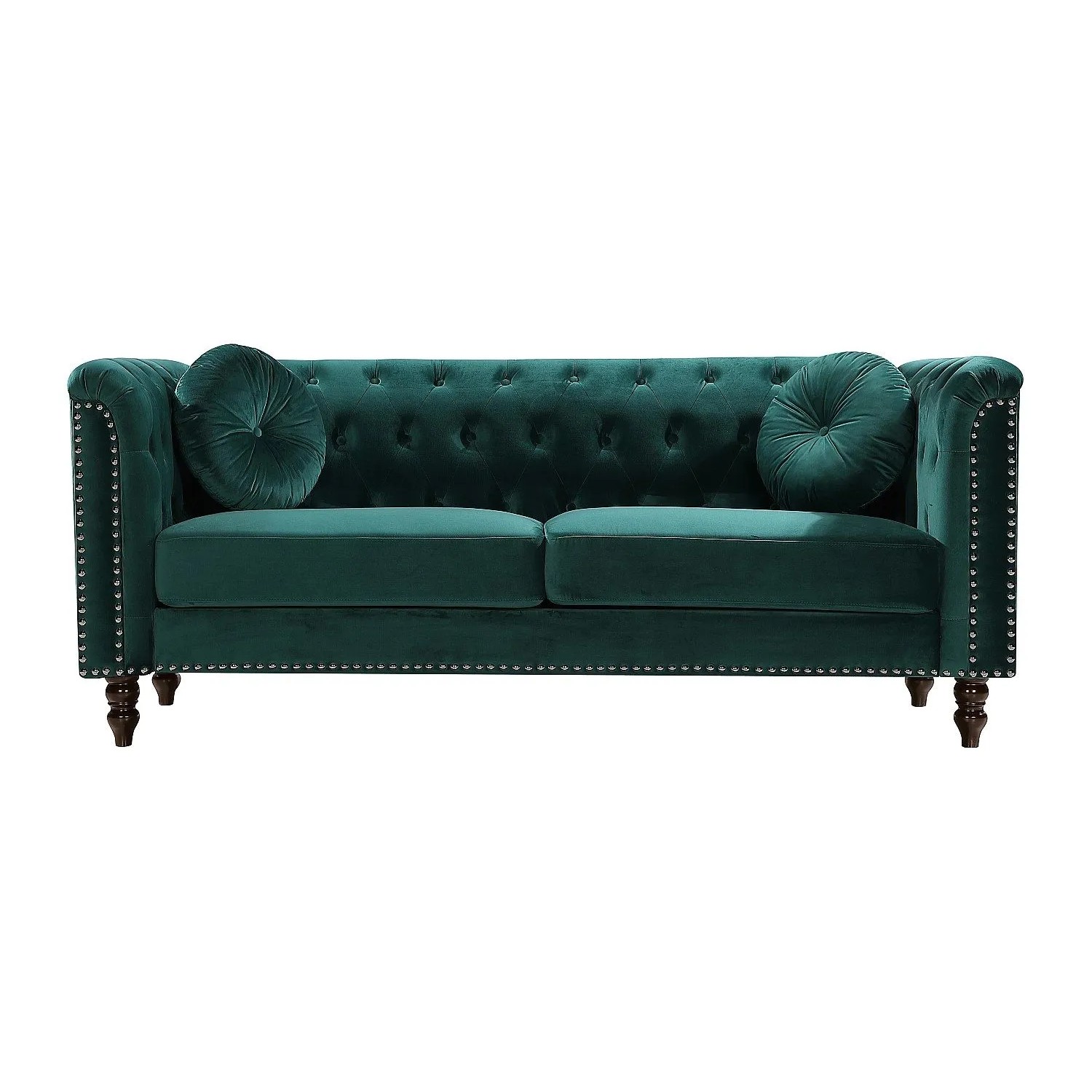 Vente-unique Sofa Ohne Schlafmöglichkeit Turner Smaragdgrün 190 cm