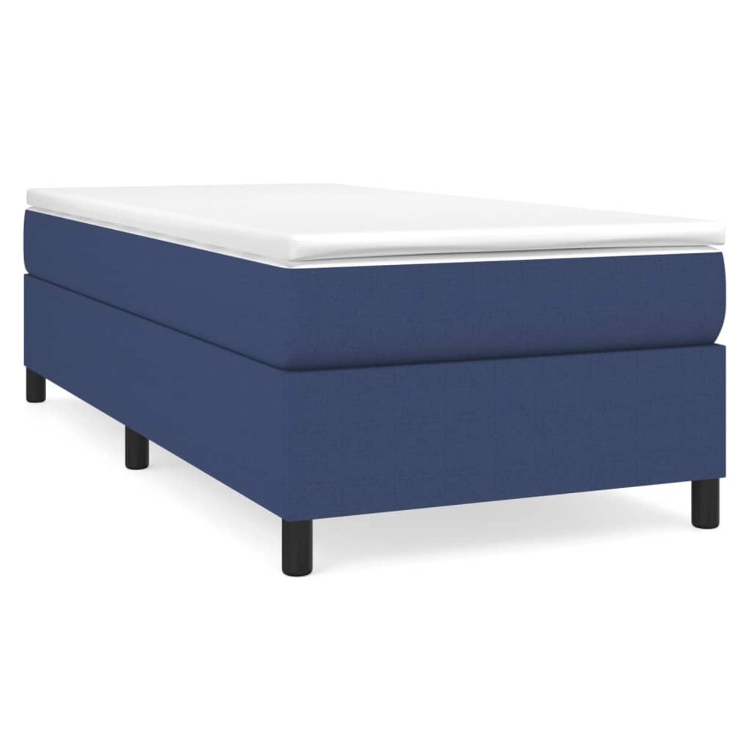 vidaXL Boxspringbett mit Matratze Blau 100x200 cm Stoff 3144405 günstig online kaufen