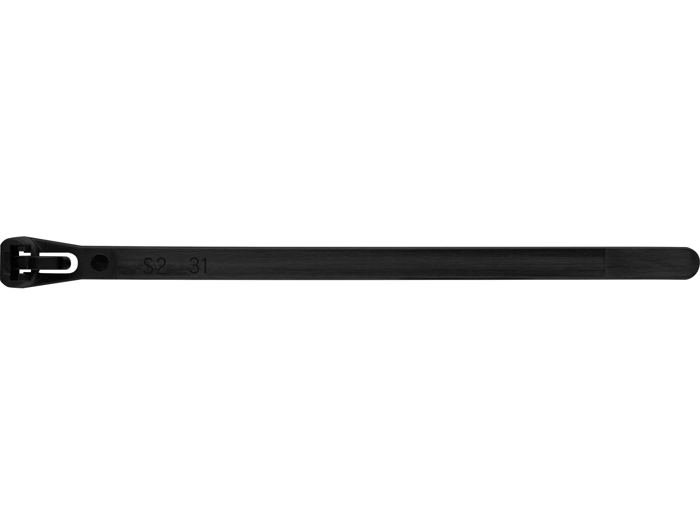 Superun Wiederverwendbare Kabelbinder 25,4 Cm – 50 Stück, Schwarz