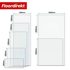 Floordirekt Polystyrolplatten in verschiedenen Größen und Formaten als transparente Kunststoffplatten.