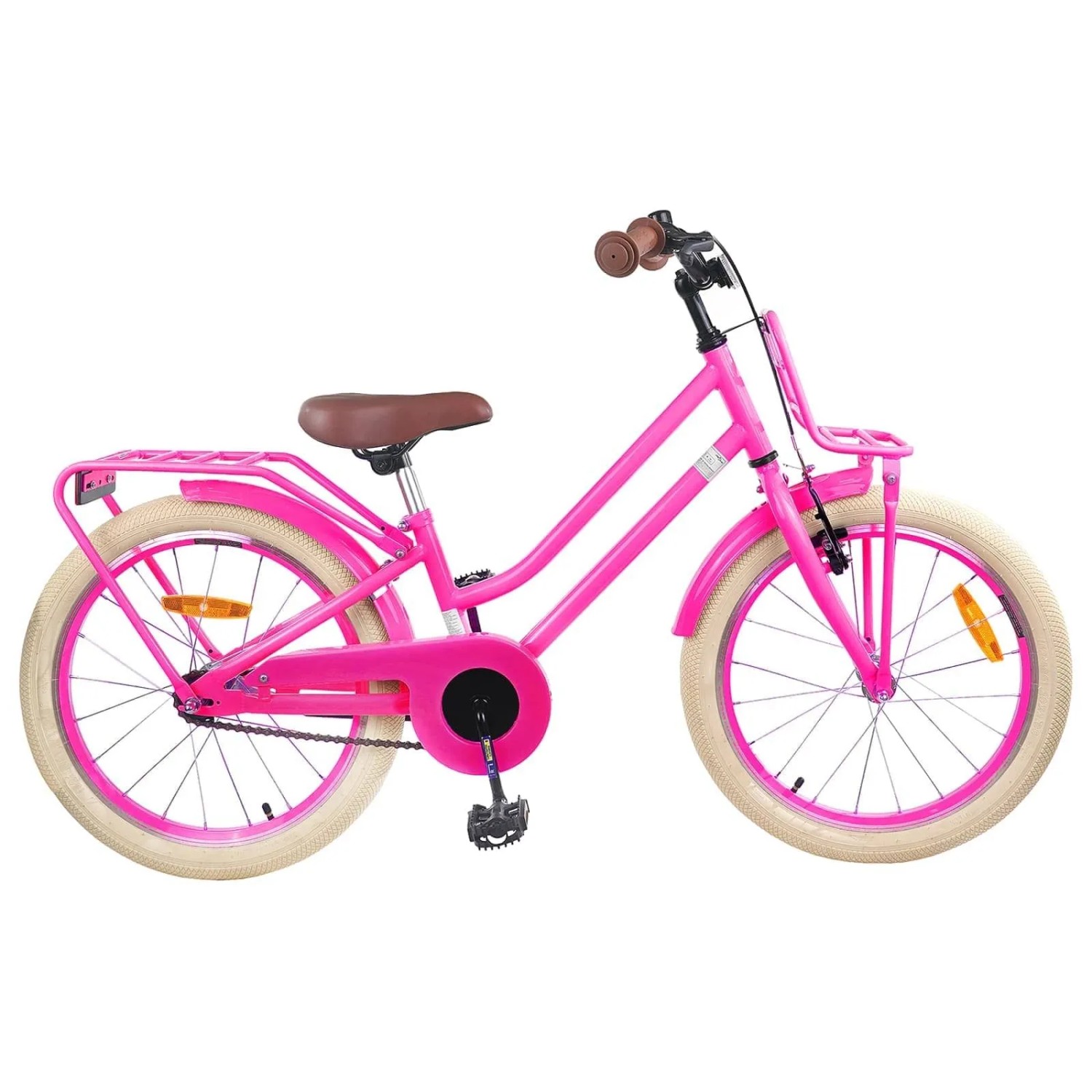 vidaXL Kinderfahrrad 18 Zoll für 5-7 Jahre Alt Dunkelrosa 42009190