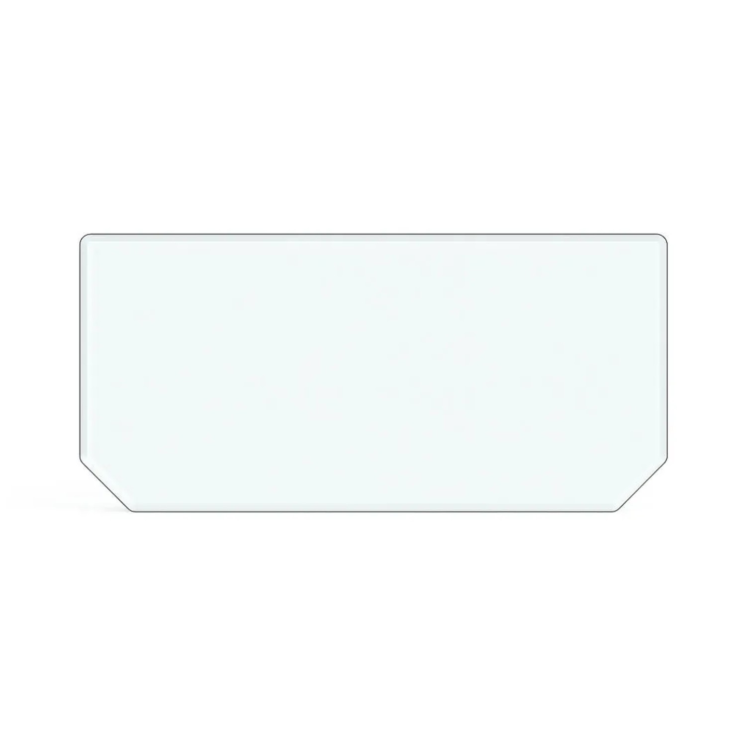 Feuercampus Funkenschutzplatte Glas für Kaminofen Sechseck 100 x 50 x 0,6 cm