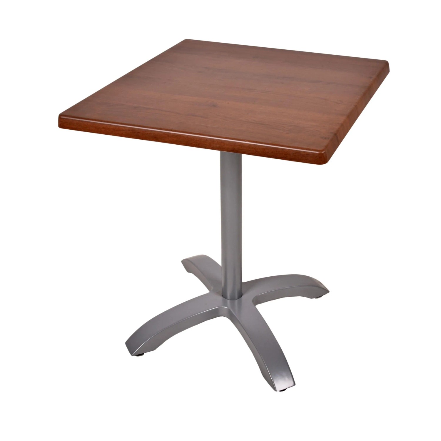 DELUKE Bistrotisch KATJA 80x80cm Quadratisch Dunkelbraun Holz Cafétisch Bartisch Gartentisch Outdoor-Esstisch