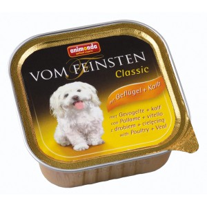 Animonda Vom Feinsten Adult Geflügel & Kalb, 150g Hunde-Nassfutter für ausgewachsene Hunde.