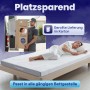 Arensberger GEL-Matratze LINA 160x200 cm mit Lieferung und schlafender Person.