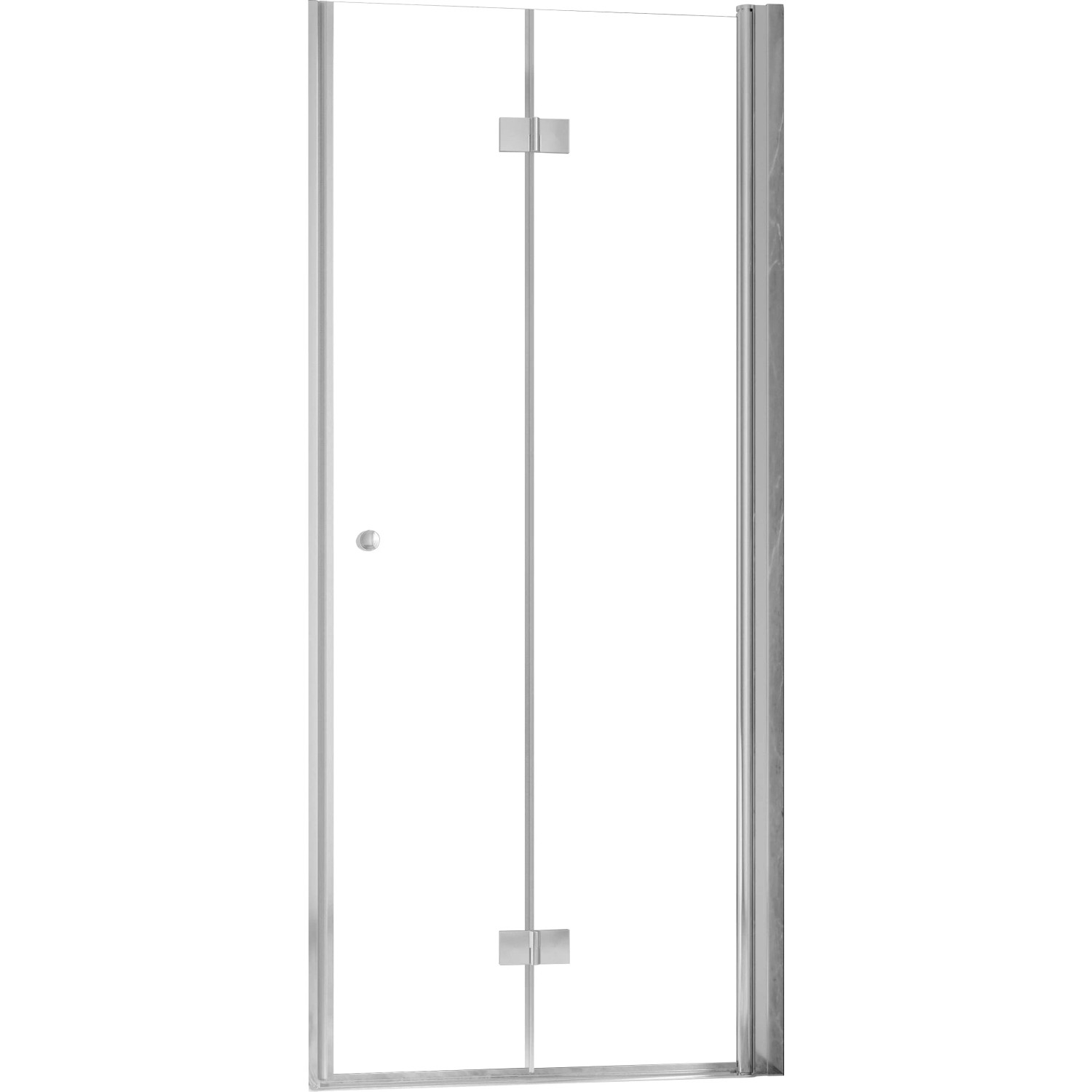 Schulte ExpressPlus Drehfalttür, Chromoptik, 200x90 cm, für barrierefreie Dusche.